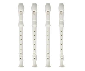 UPKOCH Clarinettes Enfants 8 Trous Ensemble 4 Instruments À Vent En RéSine LéGer Compact Pour Pratique Musicale DéButants Avec BâTon De Nettoyage