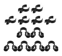 UPKOCH Clips de Sécurité Supports Simples et Doubles pour Bouteille 12 Pièces en Plastique Noir, Porte-Clip Solide et Chic pour Fêtes d'anniversaire et