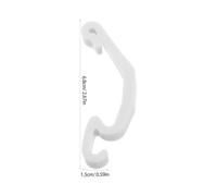 UPKOCH Clips en J pour Cage à Lapin et Hamster, Attaches Latérales Fixes en Plastique Blanc, 6,8 X 1,5 Cm, 20 Pièces, Accessoires pour Enclos de Petits Animaux, Usage Extérieur