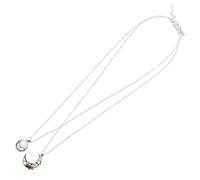 UPKOCH Collier Couple Pendentif Magnétique Bicolore Collier Assorti Léger et Polyvalent pour Homme et Femme Cadeau Anniversaire et Saint-valentin