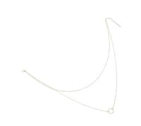 UPKOCH Collier Double Simple avec Pendentif Cercle Élégant Chaîne Ras Du Cou Dorée pour Femme Bijoux pour Toutes Occasions