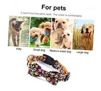 UPKOCH Collier Halloween pour Chat et Chien Confortable et Durable Accessoire de Déguisement pour Promenade Fête et Mariage Noir avec Crâne S