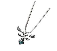 UPKOCH Collier Pendentif Cerf en Acier Titane Accessoire de Mode Unisexe Design Rétro Chaîne Réglable Bijou Élégant pour Tenue Décontractée et Occasions Spéciales