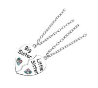 UPKOCH Collier Pendentif Cœur Brodé en Alliage, Collier D'amitié Puzzle, Bijou Féminin pour Anniversaire et Remise de Diplôme, Présent Symbolique pour Meilleures Amies