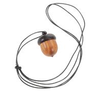 UPKOCH Collier Pendentif Gland en Bois d'Ébène Boîte Pilulier de Voyage, Longueur Ajustable, Breloques Automne Noël, Accessoire Mode Naturel pour Femmes