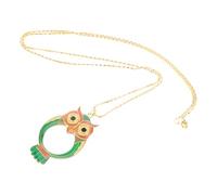 UPKOCH Collier Pendentif Loupe Hibou 10x en Métal Vintage, Bijou Multifonction pour Lecture Petits Caractères, Accessoire Mode Léger pour Femme, Pendentif de Vêtements Chaîne Élégante
