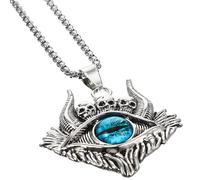 UPKOCH Collier Pendentif Mauvais Œil Turc Acier Inoxydable Chaîne Simple pour Femme Amulette et Protection Style Hip-hop Unisexe