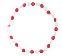 UPKOCH Collier Perles Acryliques pour Remise de Diplôme Accessoire Photo Festif Guirlande Honneur Rouge et Blanc Décoration de Fête Universitaire