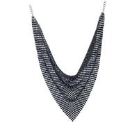 UPKOCH Collier Plastron Ras du Cou en Métal Noir, Accessoire de Cou Femme, Collier de Clavicule Chic pour Soirée et Fête, Bijou Court Paillettes et Sequins