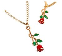 UPKOCH Collier Rose Pendentif Vintage Doré, Chaîne Délicate Romantique, Bijou Élégant Pour Femme, Style Rétro Simple, Présent Quotidien Et Soirée, Taille Ajustée