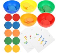 UPKOCH Color Sorting Bowl Toy for Educational Matching Set for Preschoolers Enhances Cognitive Skills Fine Motor Development and Color Recognition Through Play