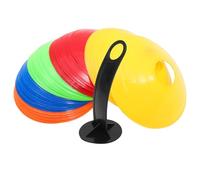 UPKOCH Cônes D’entraînement de Football 50 Pièces en Plastique Robuste Couleur Vive Support Empilable et Paquet de Rangement - Équipement Sportif D’agilité pour Entraînement Foot