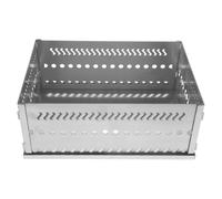 UPKOCH Conteneur en Pierre pour Sauna Pliable en Acier Inoxydable Portable | Poêle à Bois, Usage Intérieur et Extérieur, Camping, Résistant à Chaleur, Couleur Argenté