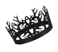 UPKOCH Couronne en Alliage Noir Vintage pour Cosplay Médiéval Couronne Baroque Rétro Légère et Confortable Accessoire Anniversaire et Costume Halloween