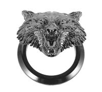 UPKOCH Couvercle Bouton Démarrage Voiture Métallique Tête de Loup Protection Anti-rayures Facile Installation Compatible Bouton Poussoir Moteur