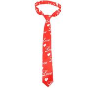 UPKOCH Cravate Homme Motifs Cœurs Rouge Élégante Unisexe Luxe pour Saint-valentin Tenue Formelle et Décontractée