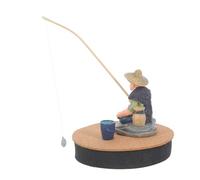 UPKOCH Décor D’Aquarium Flottant Pêcheur Oriental Miniature, Figurine | Effet Flottant Repositionnable, Reste Droit, Pvc Métal Écume, pour Aquarium et Fish Tank, Aquascaping