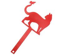 UPKOCH Décoration de Boîte aux Lettres en Métal Rouge Silhouette de Félin et Insecte Panneau Décoratif Résistant aux Intempéries pour Jardin et Pelouse Drapeau Décoratif Extérieur