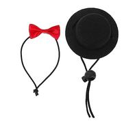 UPKOCH Décoration De Lapin Forme De Chapeau Nœud De Fête pour Hamster Petit Chapeau Et Nœud Réglable pour Animal De Compagnie