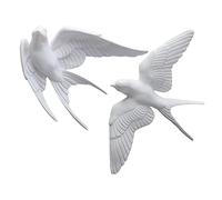 UPKOCH Décoration Murale 3d D'oiseaux Artificiels Ensemble De 2 Pièces Pour Salon Décoration Intérieure Ornement Réaliste Facile à Accrocher Hirondelles En Résine