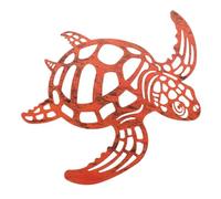 UPKOCH Décoration Murale Tortue en Fer Forgé pour Jardin et Patio, Décoration Extérieure Artistique en Métal, Panneau Décoratif Mural Compact Marron, Ornement Suspendu Résistant