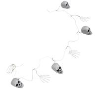 UPKOCH Décorations d'halloween à Suspendre en Plastique Blanc Crâne Squelette et Ossements de Main, Réutilisables et Faciles à Accrocher pour Murs Intérieurs et Fêtes Effrayantes