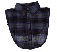 UPKOCH Demi-chemises à Faux Col à Empiècement En Coton à Carreaux Vert, Col Détachable, Léger Et Réutilisable, Femmes, Usage Quotidien, Style Pointe