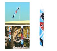 UPKOCH Drapeau Koinobori Carpe 140 Cm Rouge Et Noir Pour Décoration De Fête Japonaise, Bannière Suspendue Solide En Tissu, Décoration Murale Et Plafond Traditionnelle