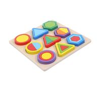 UPKOCH Éducatif Bois Puzzle Géométrique Montessori pour Garçon Fille Jeu de Reconnaissance des Formes et Couleurs Développement Motricité Fine Set