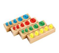 UPKOCH Éducatif Cylindres Bois Colorés Montessori pour Garçon Fille Développement Motricité Fine et Créativité Interactif Apprentissage Sensoriel pour Garçons et Filles de Ans et Plus