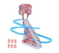 UPKOCH Électrique Ours Escalade avec Piste Musicale et Lumières LED Toboggan Combiné pour Coordination Main-œil Jeu Autonome pour Tout-Petits et Garçon Fille