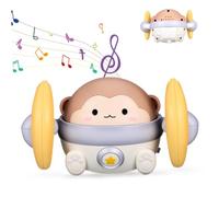 UPKOCH Électrique Singe Culbuteur Lumineux Musical pour Bébés Dactivation et Lumière Guide de Rampement Interactif pour Développement Motricité