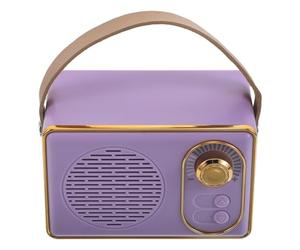 UPKOCH Enceinte sans Fil Portable Rétro Mini Subwoofer avec Stéréo et Poignée Compacte pour Extérieur Camping Maison Cuisine et Chambre