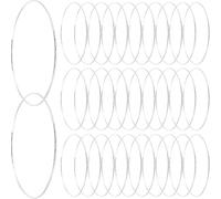 UPKOCH Ensemble de 50 Bracelets Joncs Fins Argentés pour Femme, Bracelet en Argenté Plaqué Motif Mat Gravé, Taille Polyvalente, Style Minimaliste pour Bijou Fantaisie et Tenue