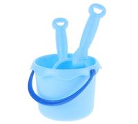 UPKOCH Ensemble de Jardinage Garçon et Filles 3 Pièces Bleu Pelle, Râteau et Seau Miniatures en Plastique Solide pour Jardin, Plage et Activités Extérieures, Jardinage Garçon Fille,