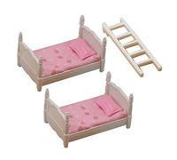 UPKOCH Ensemble De Lits Superposés Miniatures pour Maison De Poupée Meubles De Maison De Poupée Accessoires Modèle De Lit Superposé Miniature 1 Ensemble