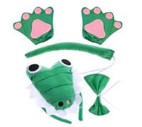 UPKOCH Ensemble Déguisement D'alligator pour Garçon et Filles - Bandeau Serrage-tête, Queue de Costume et Nœud en Tissu Doux, Accessoires Cosplay pour Bals Masqués, Soirées à Thème