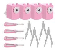 UPKOCH Ensemble Mini Outils pour Maison de Poupée : Cutter Artistique, Compas Réaliste, Taille-Crayon - Fournitures Scolaires Miniatures pour Décoration et Photographie