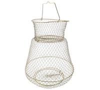 UPKOCH Filet de Pliable à Usure avec Fond Plat Panier de Portable pour Poissons Crabes et Crevettes Accessoire de Robuste