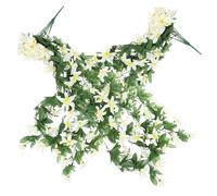 UPKOCH Fleur Artificielle Décorative Suspendue Pour Décoration Murale Intérieure Et Extérieure, Lot De 2 Fleurs En Tissu De Soie Blanches, Plante Réaliste Pour Jardin, Mariage Et Cortège Nuptial