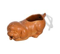 UPKOCH Fontaine Céramique Chiot Décoratif pour Bassin et Jardin Système Naturel de Filtration Eau Ornement Étang Extérieur et Intérieur Pot Eau Circulant Résistant