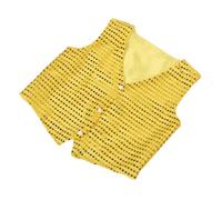 UPKOCH Gilet Pailleté Garçon Fille sans Manches pour Danse Disco et Jazz Veste Brillante Résistante et Adaptable pour Spectacles Fêtes et Événements Scolaires Costume Scintillant Garçon