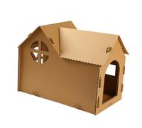 UPKOCH Griffoir Semi-Fermé en Carton Ondulé Épais pour Chatons Maison en Carton Résistante à L’Usure Niche Confortable Griffer pour Protéger Meubles Accessoire Polyvalent pour Chat