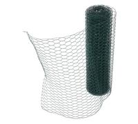 UPKOCH Grillage Hexagonal Galvanisé Vert Filet de Clôture Poulailler pour Jardin et Élevage Maille Résistante pour Cage Poulet Extérieure et Potager