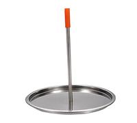 UPKOCH Grille De Barbecue en Acier Inoxydable Multifonction Support Amovible pour Poulet Rôti, Plaque De Cuisson Ronde Lisse, Portable pour Camping Et Grillades en Extérieur