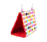 UPKOCH Hamac Suspendu pour Perroquet Petit Oiseau en Toile et Flanelle, Nid Chaud Triangulaire pour Animaux, Lit Sécurisé et Confortable pour Décoration ou Chambre