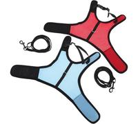 UPKOCH Harnais Réglable en Filet Respirant pour Lapin et Petits Animaux - Lot de 2 Harnais-Gilets Anti-Traction Rouge et Bleu Clair Taille L avec Laisse Robuste pour Promenade Extérieure