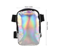 UPKOCH Holographic Thigh Pouch with Adjustable Straps for Women Lightweight Outdoor Leg Bag for Hiking Biking Travel and Sports Iridescent Fanny Pack