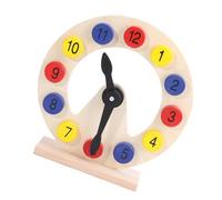 UPKOCH Horloge Bois Éducative pour Garçon Fille de Sélection de Formes et Apprentissage des Couleurs et Chiffres Matériel Pédagogique Sécurisé pour Garçons et Filles