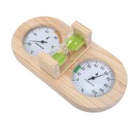 UPKOCH Hygromètre de Sauna en Bois avec Thermomètre Double Cadran, Minuterie Sablier 15, Vert, Instrument de Mesure Précis pour Spa, Hammam et Salle de Bain Intérieure